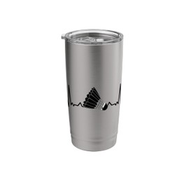 Badminton Shuttlecock court game sport Heartbeat BADMINTON Stainless Steel Insulated Tumbler
