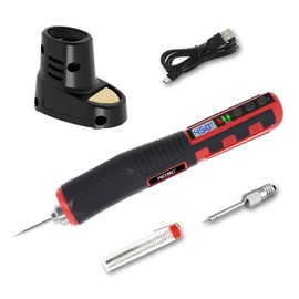 FrogBro LD001 8W Digital Cordless Soldering Iron with Adjustable Temperature 200℃-450℃, Type-C Fast Charging, LED Display, Auto Shut-Off & Sleep Mode, Portable Rechargeable Soldering Tool Kit