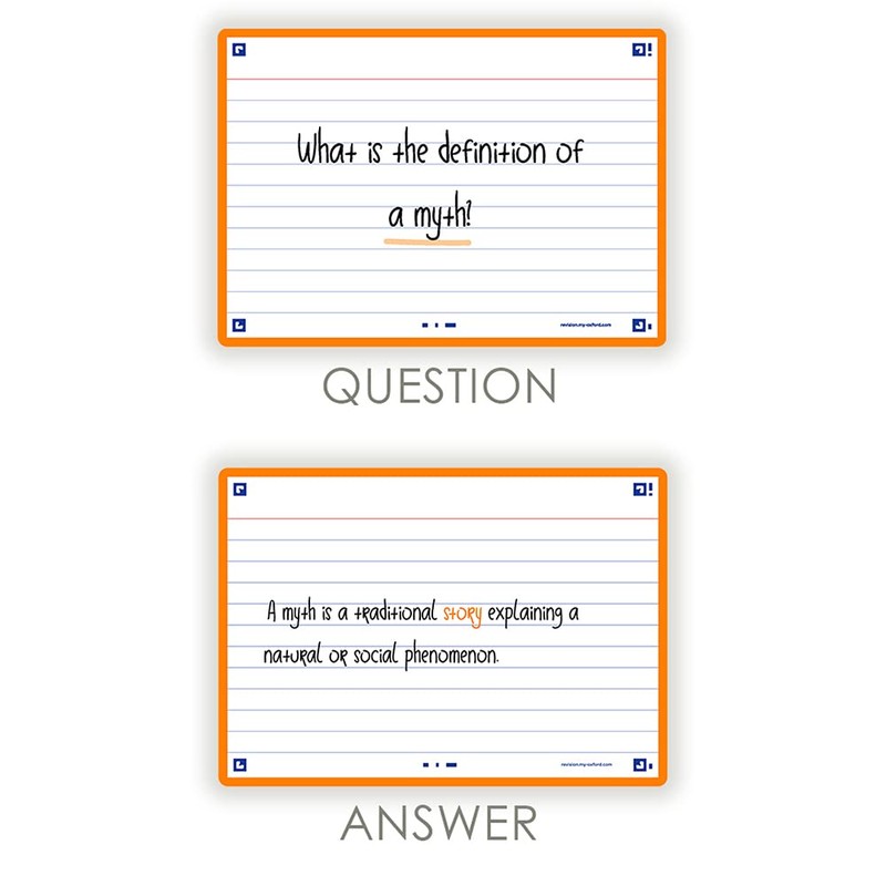 Flash Cards, Ruled with Orange Frame, A6, Pack of 80