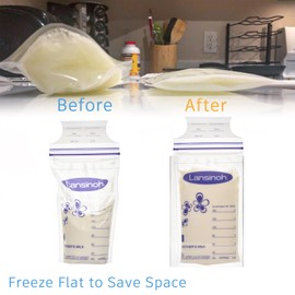 Ugotfeels 4-Pack Freeze Flat Breast Milk Storage Bag |Breastmilk Freezer Flattener Kit Make Mother's Milk Bags Organizer Even to Save Refrigerator Space | Fit 3 4 5 6oz