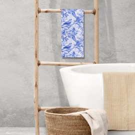 KGHYT Blue and White Porcelain Bird Kitchen Towels,Dish Towels for Home Farmhouse Kitchen Bathroom,16x24 Inches.(048)