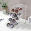 Acrylic Sunglasses Organizer with 4 Drawers - Clear Eyeglass Holder