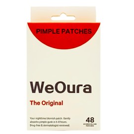WeOura Pimple Patches- Pack of 48 Translucent Hydrocolloid Spot Patch Treatment Stickers for Face - Fast-Acting, Vegan & Cruelty Free