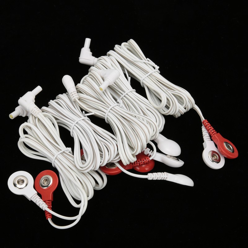 10pcs / bag 2.35mm 1.5m 2‑In‑1 Button Type Electrode Lead