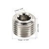 sourcing map Brass Pipe Plug 1/4 NPT Male Thread Hex