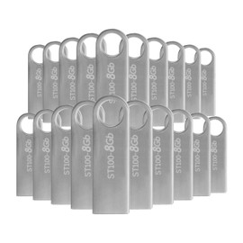 PSA Kit de 20 Piezas Memorias USB 8GB STYLOS Modelo STMUSB1B ST100 Interfaz USB Type-A Micro-USB USB 2.0 Color Plata Material Resistente CÓMPUTO Y PAPELERÍA