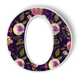 Squiddy Floral Letter O Pretty Roses Design - Vinyl Sticker Decal for Phone, Laptop, Water Bottle (2" Tall)
