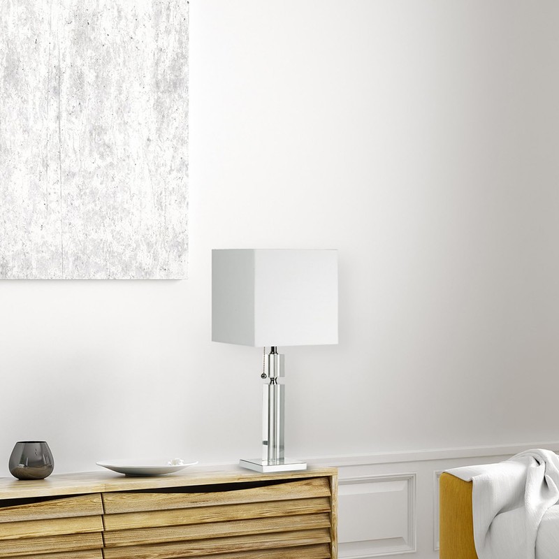 Dainolite Table Lamp, Square Shade