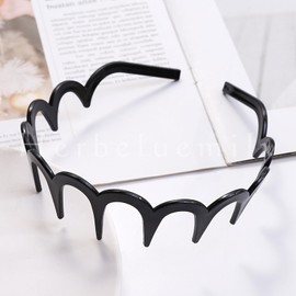 Herbeluemily Headband Hair Clip, Headband with Comb, Black