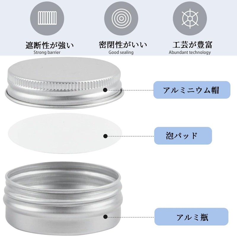 Stoooduo Aluminum Cans Cream Case 15ml Set of 2 Divided