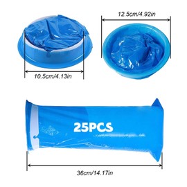 Vueinrg 25 Piece Vomit Bags, 1000 ml Disposable Vomit Bag, High Density Vomit Bag with Press Button, Waterproof for Travel, Emergency for Sick or Airache