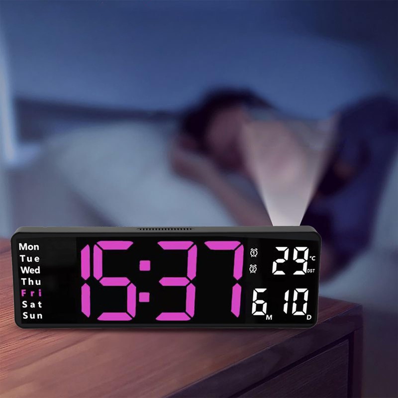 Gevvnss 13 Large Digital Wall Alarm Clock with Remote Control,LED