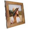 IKEREE 8x10 Picture Frames with Bark Edges, Rustic Wood Photo
