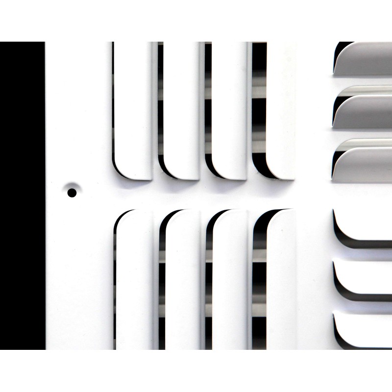 HVAC Premium 8"w x 8"h 4-Way-Horizontal Fixed Curved Blade AIR