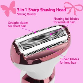 iKakocus Electric Razors for Women Bikini Shaver 4 in 1 Trimmer, for...