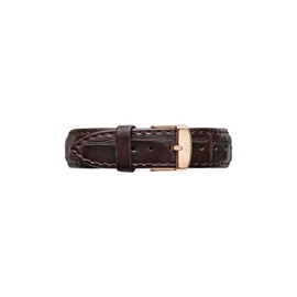 Daniel Wellington York Rose Women's Brown Leather Buckle Watch Strap with Pin of 18cm 0710DW