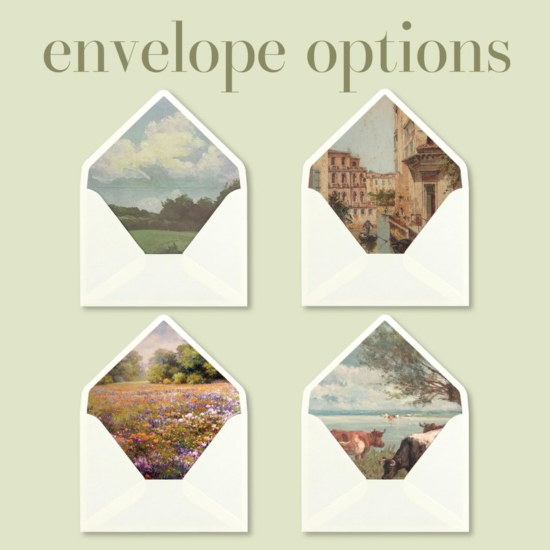 Sky Pattern 5x7 Envelopes - 30 Pack for Invitations, Weddings