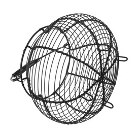 SHOWERORO Portable Round Basket with Handle Iron Fruit Basket for Kitchen Vintage Style Storage Basket Snack Container