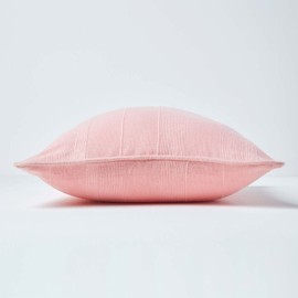 Homescapes Rajput Cushion Cover Pink Decorative Cushion Cover 45 x 45 cm for Decorative Cushions and Sofa Cushions 100% Cotton with Zip Closure Light Pink
