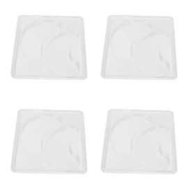 12Pcs DIY Under Eye Patches Molds, Safe Healthy Natural Reusable Transparent Eye Mask Patch Tray Plate
