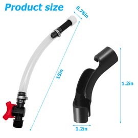 KHGUZ Car Gas Cans Hose, Vehicle Racing Fuel Filler Pipe with Ball Valve Shut, Automotive LC2 Jug Trigger Tube Accessories for 5 Gallon, Universal for SUVs, Sedans, Trucks (Black)