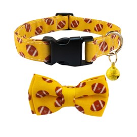 Yizepet Dog Collar with Bow Tie- Adjustable pet Collar for Dogs with Plastic Buckle Collar, Stylish Pattern for Small Medium or Large Boy and Girl Dog and Cat