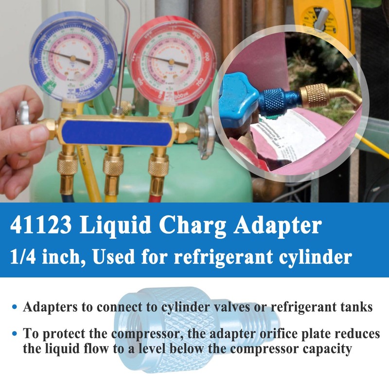 Ebrmeiwo 2Pcs 41123 1/4 inch Liquid Charging Adapter