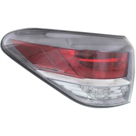 Tail Light Lens and Housing Compatible with 2013-2015 Lexus RX350 RX450H Outer Japan Built Driver Side