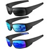 QALLY Sports Sunglasses-Men Polarized Mens-Sunglasses: Wrap Around Sun Glasses for Cycling Fishing with UV400 Protection