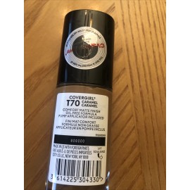 COVERGIRL TRUBLEND MATTE MADE FOUNDATION ~ #T70 Carmel Carmel Box