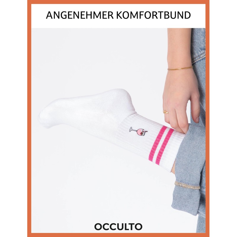 Occulto Women's & Men's Tennis Socks with Stripes Pack of