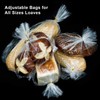 Bread Bags with Ties, Reusable,100 Clear Bags and 100 Ties,