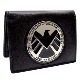 AVENGERS Agents of Shield Phil Coulson Badge Wallet Bi-Fold ID & Card Holder, Black