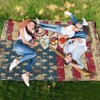 xigua America Flag Picnic Blanket Extra Large Picnic Mat Waterproof