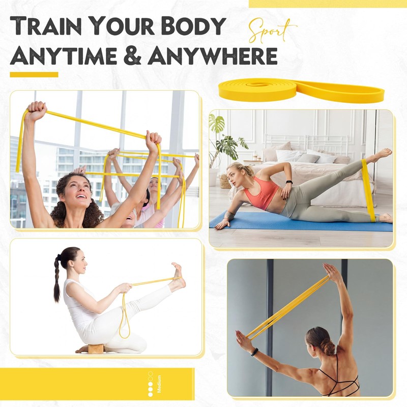 Outus 20 Pcs 5-15lbs Resistance Bands Bulk 10 Long Resistance