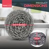 12pk SOL Stainless Steel Scourer, Wire Scourers, Metal Sponge, Pan