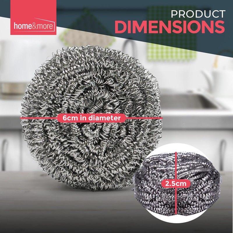 12pk SOL Stainless Steel Scourer, Wire Scourers, Metal Sponge, Pan