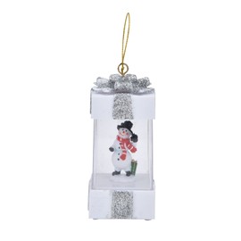 4.7inch Christmas Snowman Scene Hanging Lanterns Battery Operated Lighted Lamp Mini LED Desk Decorative Lantern
