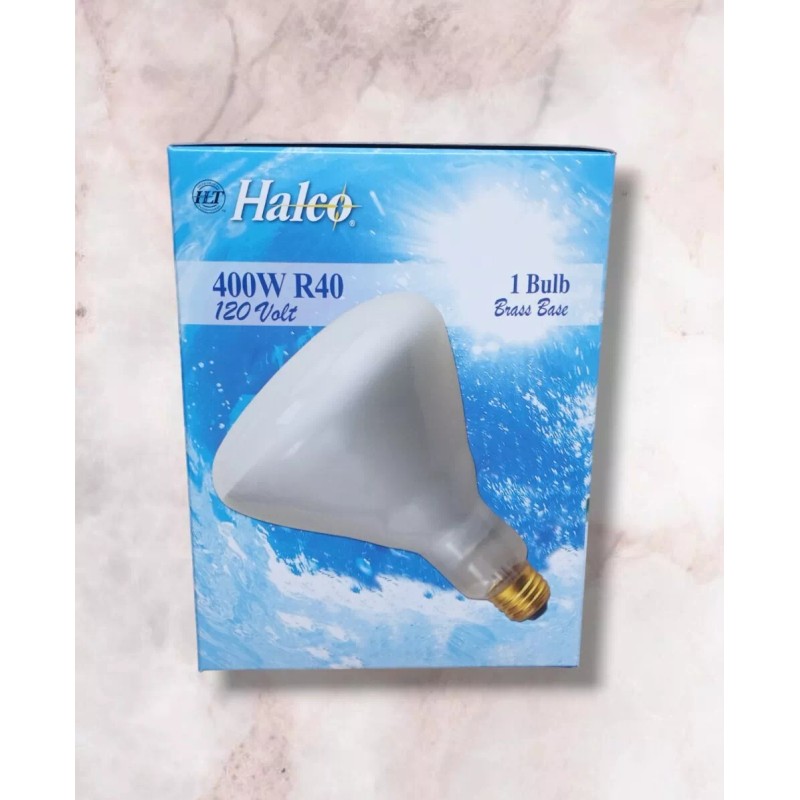 Halco 400W Flood Pool Lamp Brass Base E26 120V R40