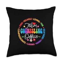 Team Counseling Office Appreciation Week Back to School Throw Pillow