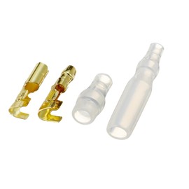 40pcs Motorcycle Giboshi Terminal Set, 10 Female and Male, Compatible with Honda CA/CB103, Gold Plated and Insulated Cover 0900-755-01000