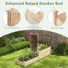 HAPPYGRILL Raised Garden Bed with Trellis, Wood Garden Box w/Open