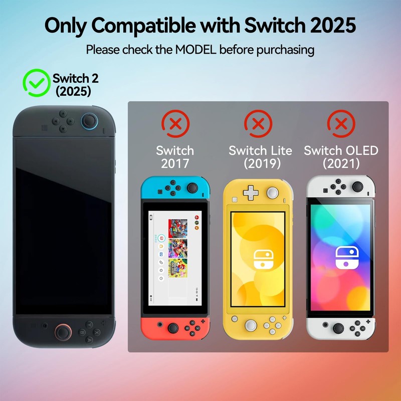 GeekShare Hard Case Compatible with Switch 2 (2025), Anti-Scratch Dockable