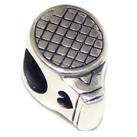ICYROSE Solid 925 Sterling Silver Tennis Racquet Charm Bead