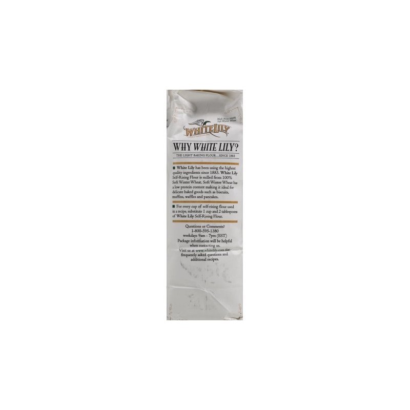 White Lily Self Rising Flour, Bleached, 5 lbs (2 Pack)