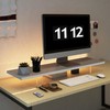 LA QUEENIE Monitor Stand Riser,Wood & Acrylic Computer Monitor Stand