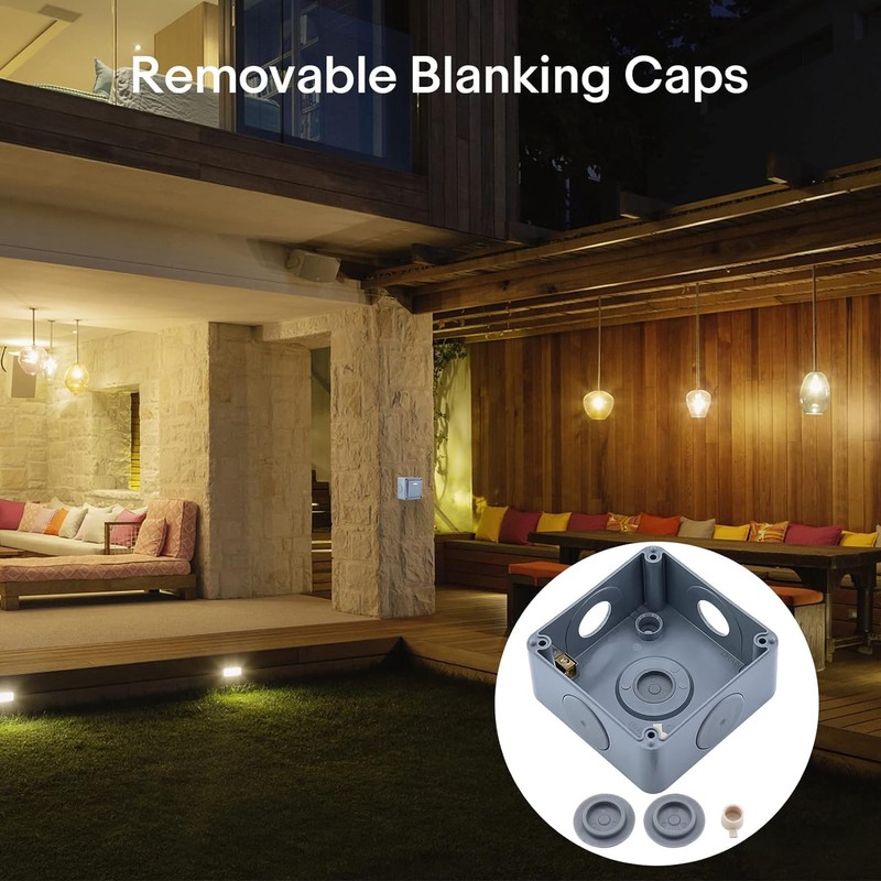 NineLeaf 1PK IP66 Waterproof Switch,2 Way Single Light Switch for