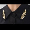 coadipress Gentlemen Gold Silver Leaf Brooches Simple Elegant Retro Double