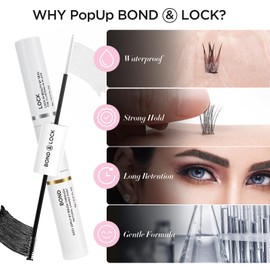 PopUp Lash Bond And Seal, Cluster Wimpernkleber Starker, Sanfter Und Komfortabler Wimpernkleber FüR Den Ganzen Tag Latexfrei Geeignet FüR Empfindliche Augen Wimpernkleber Wasserfest