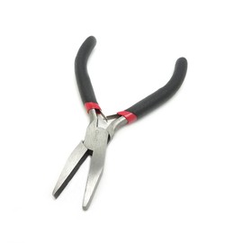 AKORD Flat Nose Jewellery Making Bead Craft Plier Electrics Repair Tool, Metal, Black, 5-Inch, 125 mm